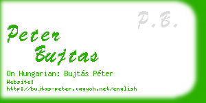 peter bujtas business card